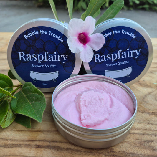 Small 70gram Shower Souffle - Raspfairy